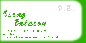 virag balaton business card